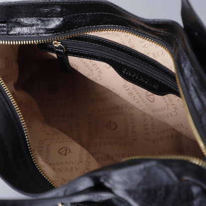 Borsa a mano CafèNoir WB0906 metallizzata nera