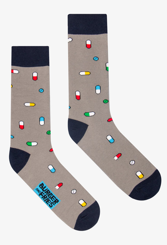 Calze Funny Socks BF1011 "Pills on Pills" Socks Bruger and Fries