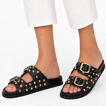 Sandali Ermans 4040 ciabatte donna nero