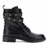Anfibi Café Noir GE1006 Donna in Pelle Nera con Cinturino