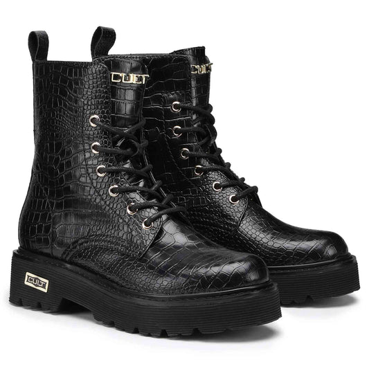 Anfibio donna CULT Slash CLW3037-02 in pelle cocco nero - foto 2