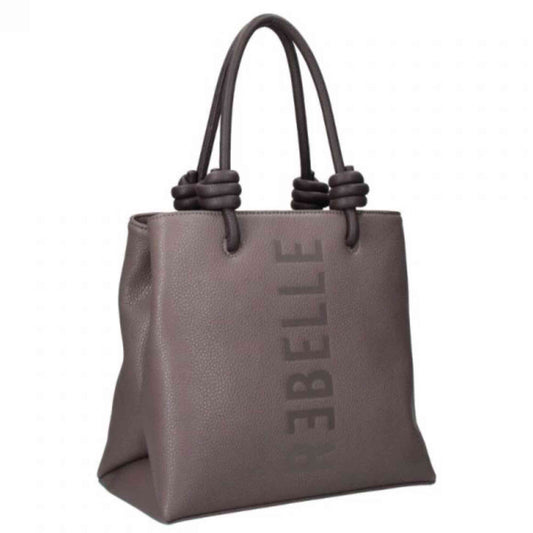 Borsa Rebelle ASE Mini Ash Taupe in Pelle Riciclata | Borsa a Cartella con Tracolla