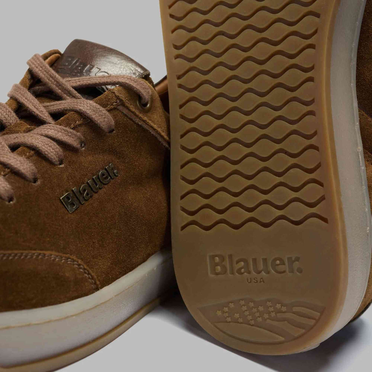 Sneaker Blauer FARRELL02 scarpe uomo marrone