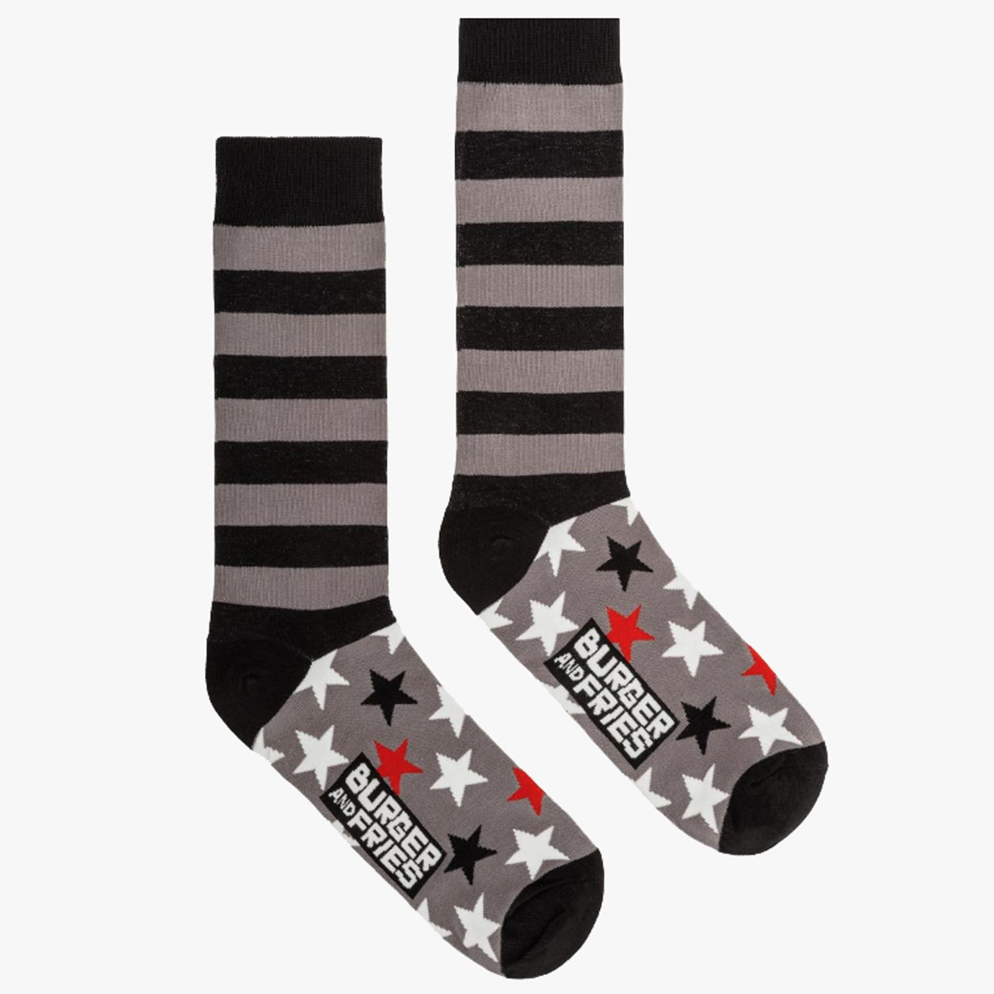 Calze Stripes Fancy Socks BF1204GR  Socks Burger and Fries