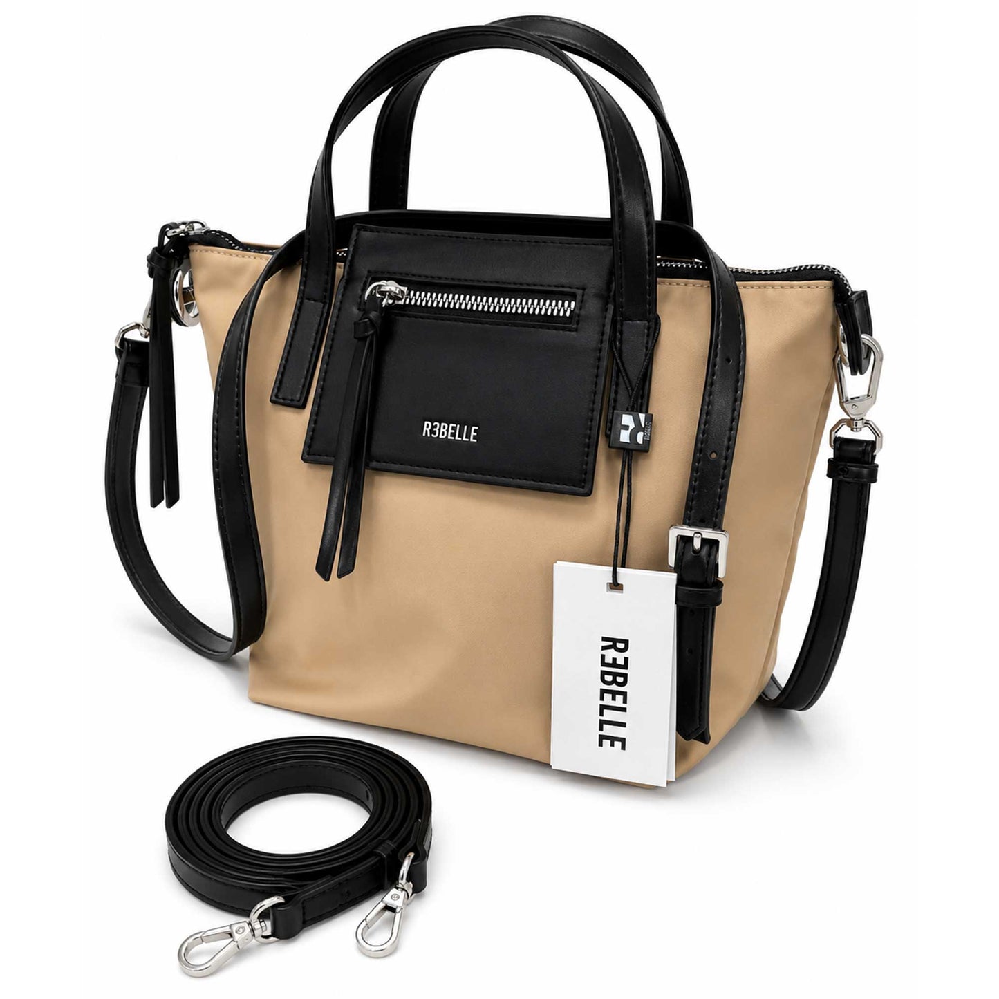 Borsa a spalla mini REBELLE NOA SMALL NYLON sand