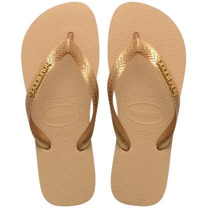 Havaianas Top Logo Metallic Beige/Oro | Sandali Infradito Donna 4127244.0570