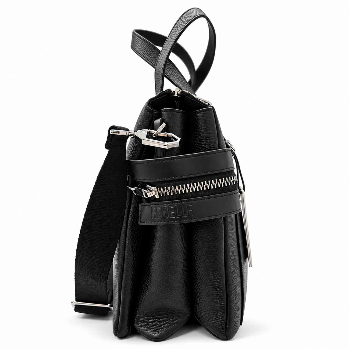 Borsa Rebelle Nikole a cartella in pelle nera – immagine prodotto 4