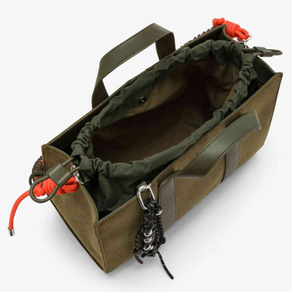 Midi bag velvet corduroy SUN68 Y46222_74 militare scuro
