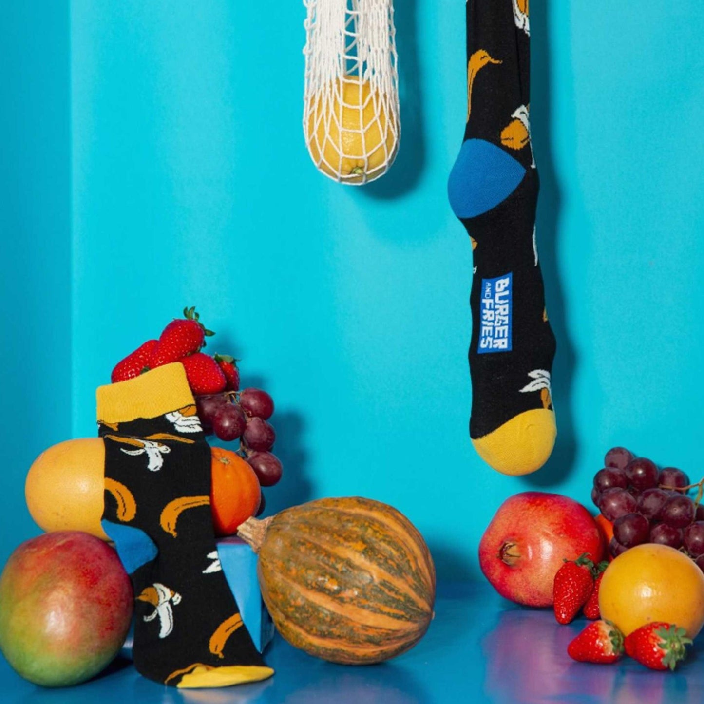 Calze Food Socks BF1008 "Bananarama" Socks Burger and Fries