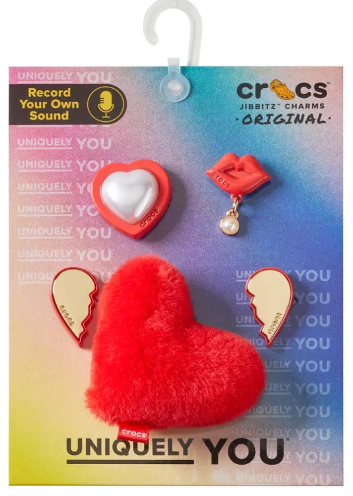 Jibbitz™ Charms per Sabot Unisex San Valentino Kit 5 pz