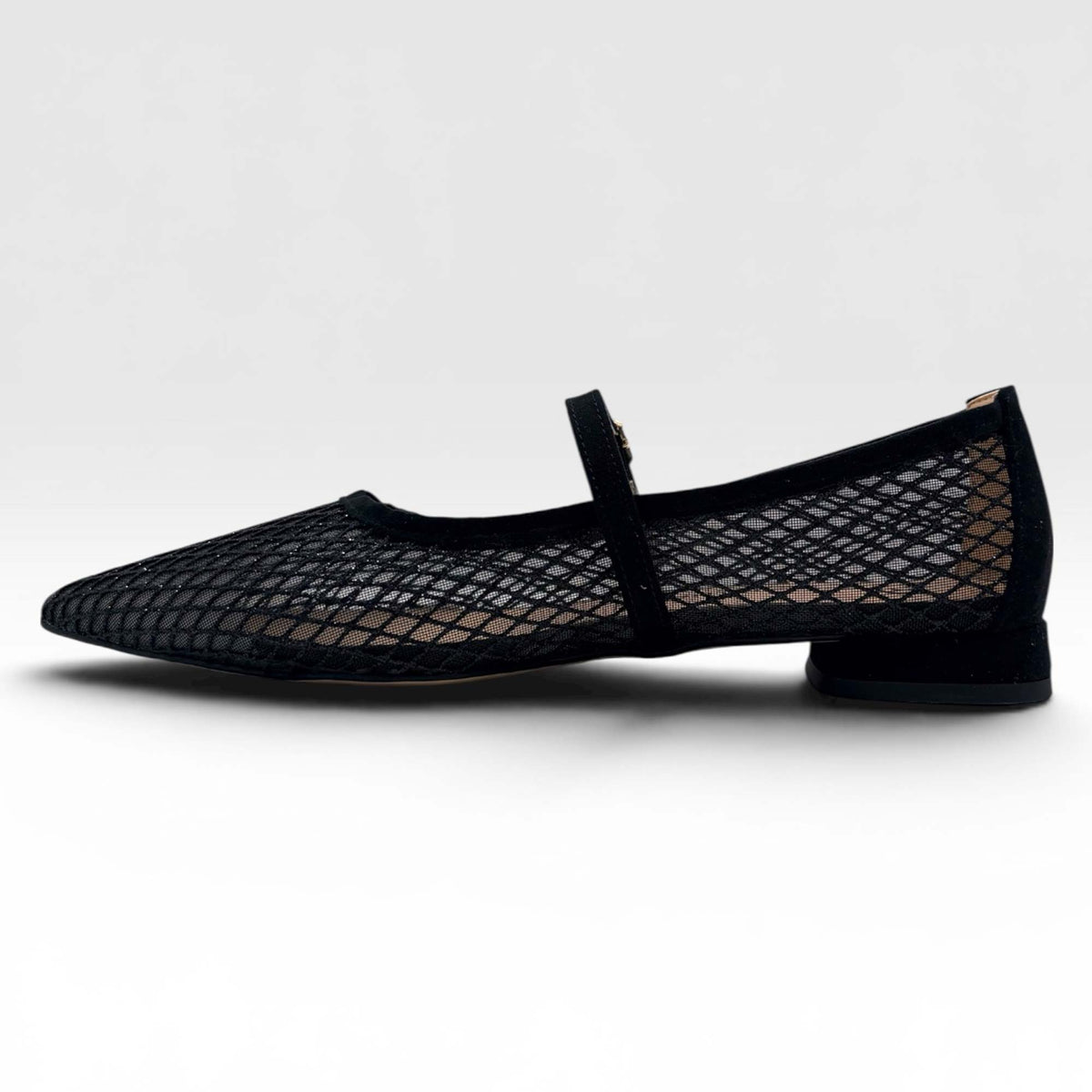 Ballerine Divine Follie 57-103048 Donna Rete Nero, Elegante e Comoda
