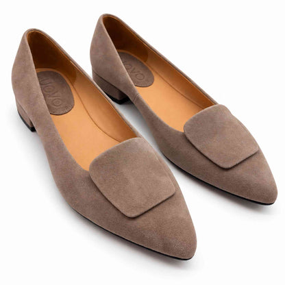 Ballerine taupe INUOVO DY6021 con suola in gomma