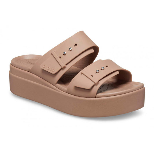 Sandali Crocs Brooklyn Buckle Low Wedge 207431-2HI marrone