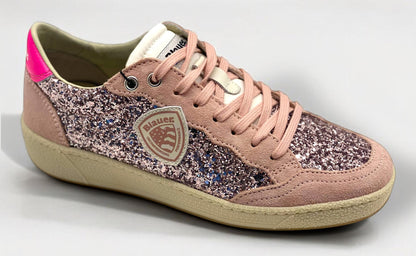 Sneaker Blauer OLYMPIA scarpe donna glitter rosa