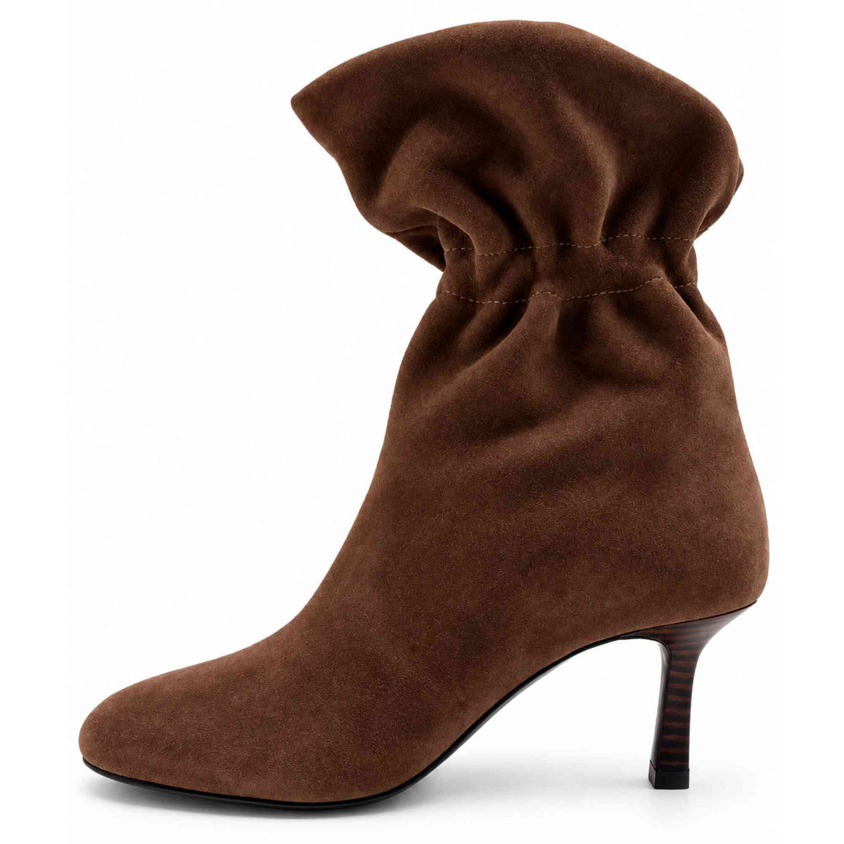 Stivaletto INUOVO D74008 donna in camoscio taupe