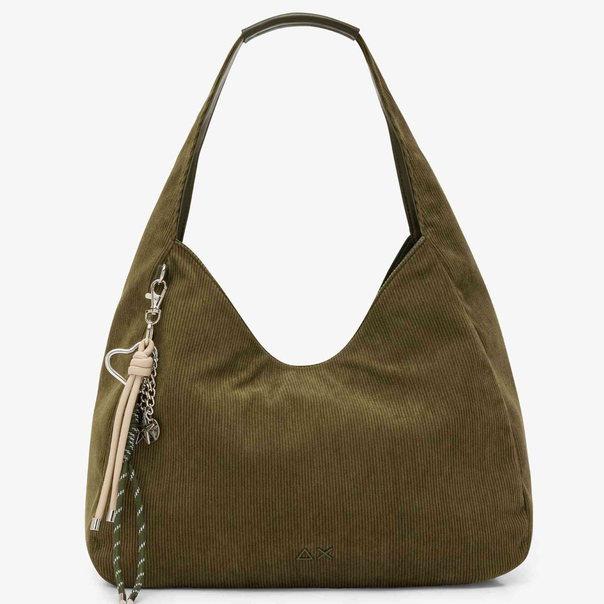 Hobo bag corduroy SUN68 Y46219_74 militare scuro