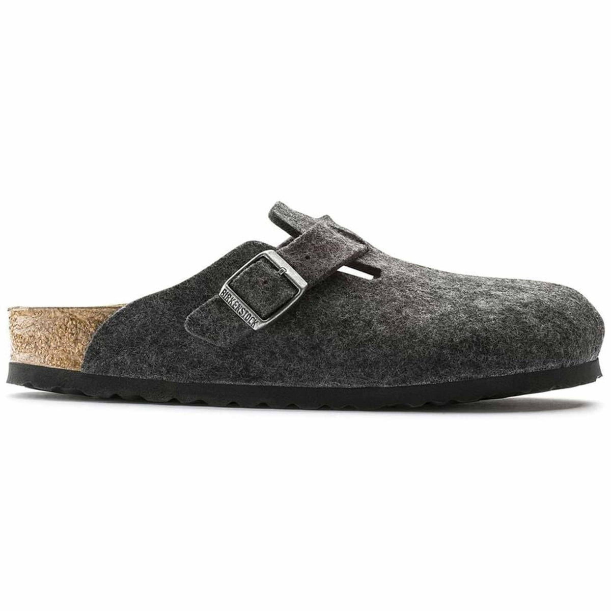 Birkenstock Boston Grigio Antracite 160373 in feltro di lana, calzata stretta, dettaglio foto 5