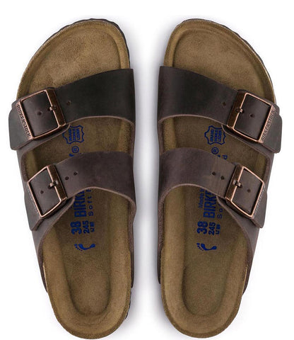 Sandali Arizona Soft Birkenstock 0452763 in pelle marrone habana (41-46)