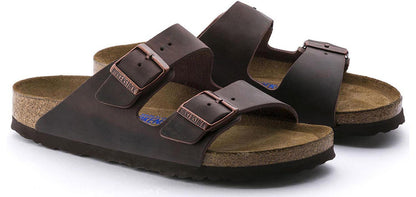 Sandali Arizona Soft Birkenstock 0452763 in pelle marrone habana (41-46)