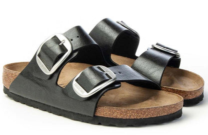 Sandali Arizona Big Buckle Birkenstock perlato nero 1027413 (35-41)