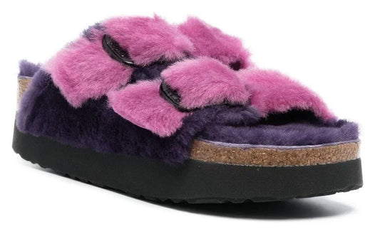 Sandali Arizona Plateau Big Buckle Teddy Papillio by Birkenstock 1025452