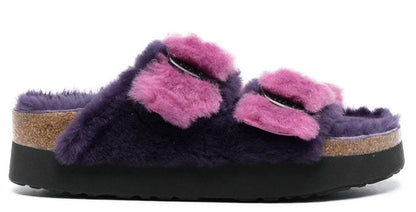 Sandali Arizona Plateau Big Buckle Teddy Papillio by Birkenstock 1025452