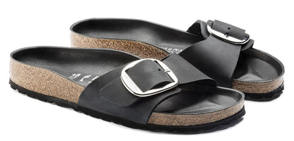 Sandali Birkenstock Madrid Big Buckle in pelle nera 1006523
 (35-41)