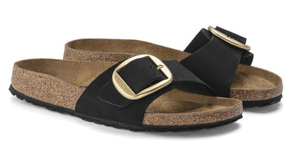 Sandali Birkenstock Madrid Big Buckle in nubuck nero 1023373
 (35-41)