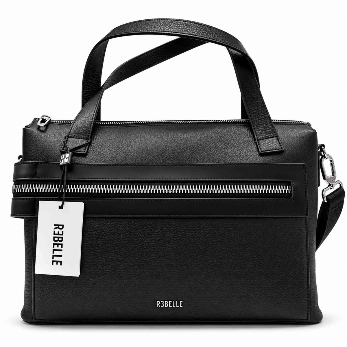 Borsa Rebelle Nikole a cartella in pelle nera – foto principale
