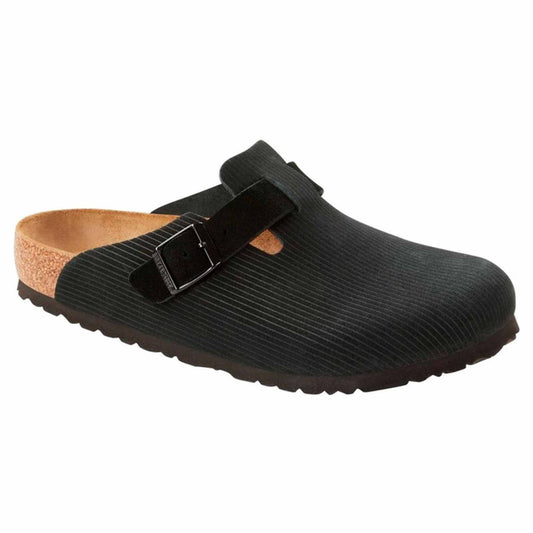 Sabot Boston corduroy Birkenstock 1026172 camoscio nero (41-46)
