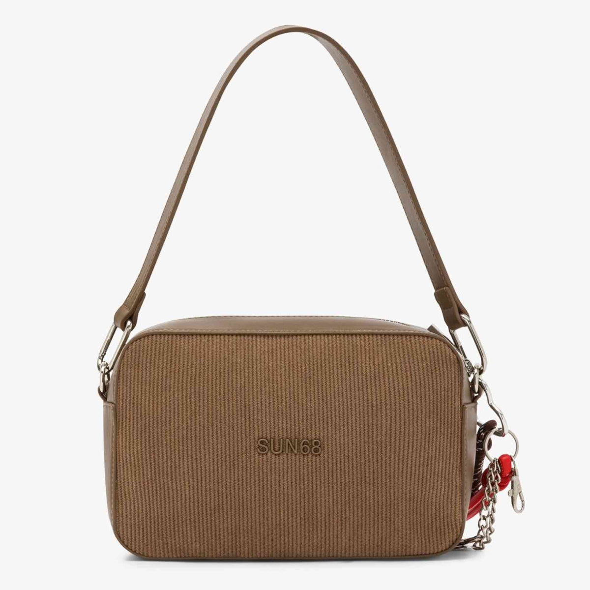 Camera bag velvet corduroy SUN68 Y46218_77 beige scuro