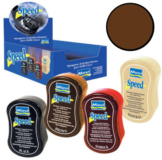 Spugna autolucidmarroneante per pelli lisce e stampate colore
