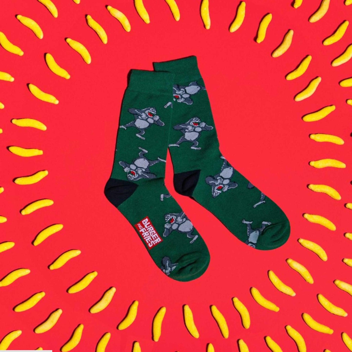 Calze Animal Socks BF1007 "The King" Socks Burger and Fries