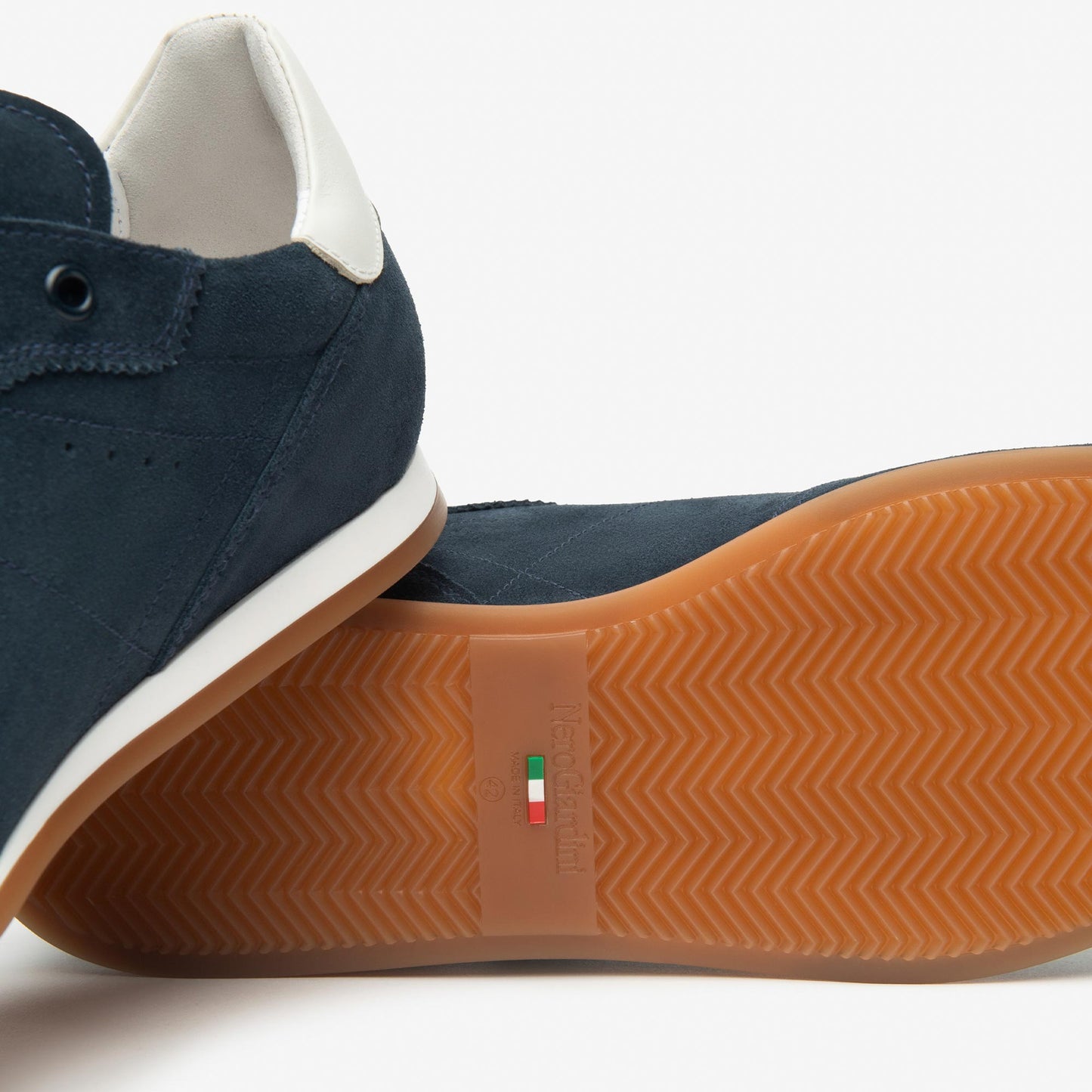 Sneakers NeroGiardini Uomo E601120-207 in Camoscio Blu | Comode Made in Italy