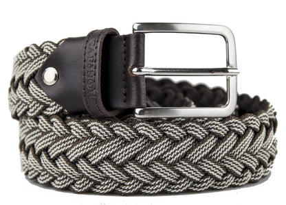 Cintura CaféNoir CB130 cinta uomo in tessuto intrecciato marrone