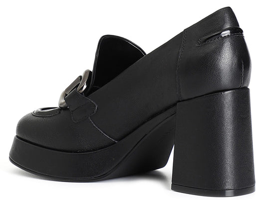 Mocassino CafèNoir LD4001 scarpe donna in pelle nera