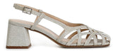 Sandalo CafèNoir EL9002 scarpe donna in tessuto lurex