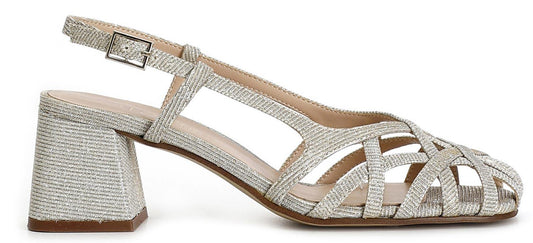 Sandalo CafèNoir EL9002 scarpe donna in tessuto lurex