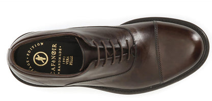 Francesina CafèNoir RF2002 scarpe stringate uomo in pelle marrone