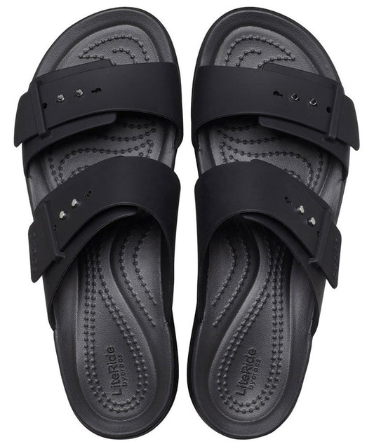 Sandali Crocs Brooklyn Buckle Low Wedge 207431-001 nero