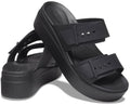Sandali Crocs Brooklyn Buckle Low Wedge 207431-001 nero