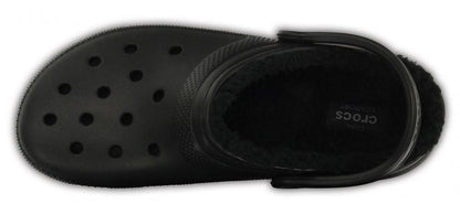 Sabot Classic Lined Glog Crocs nero pelliccia ecologica 203591