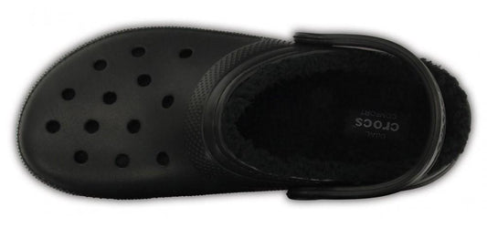 Sabot Classic Lined Glog Crocs nero pelliccia ecologica 203591