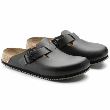 Sabot Boston Grip Birkenstock 0060194 pelle nera (36-41)