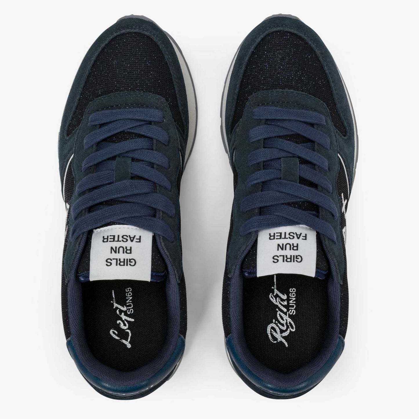 Sneakers SUN68 "ALLY GLITTER TEXTILE" Z46204-07 Blu Navy