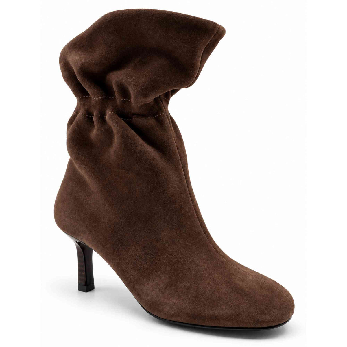 Stivaletto INUOVO D74008 donna in camoscio taupe