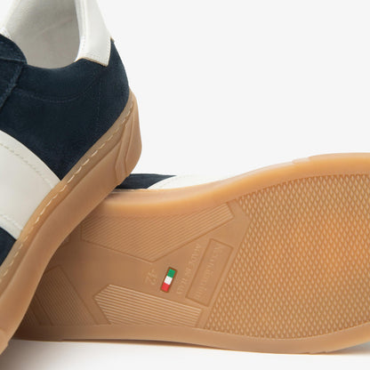 Sneakers NeroGiardini Uomo E600694-207 in Camoscio Blu | Comode Made in Italy