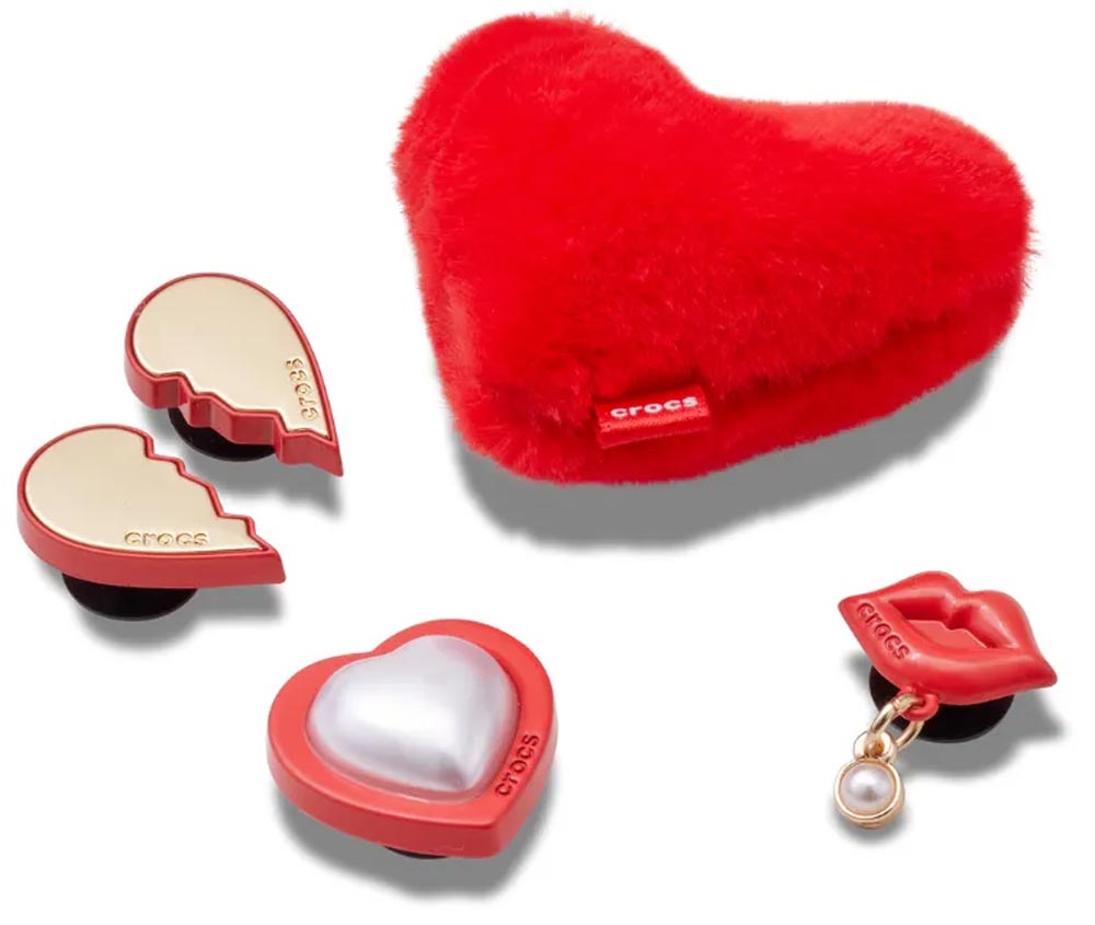 Jibbitz™ Charms per Sabot Unisex San Valentino Kit 5 pz