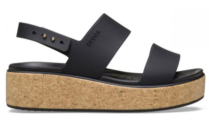 Sandali Crocs Brooklyn Cork Low Wedge 211144-060 nero