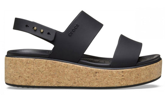 Sandali Crocs Brooklyn Cork Low Wedge 211144-060 nero